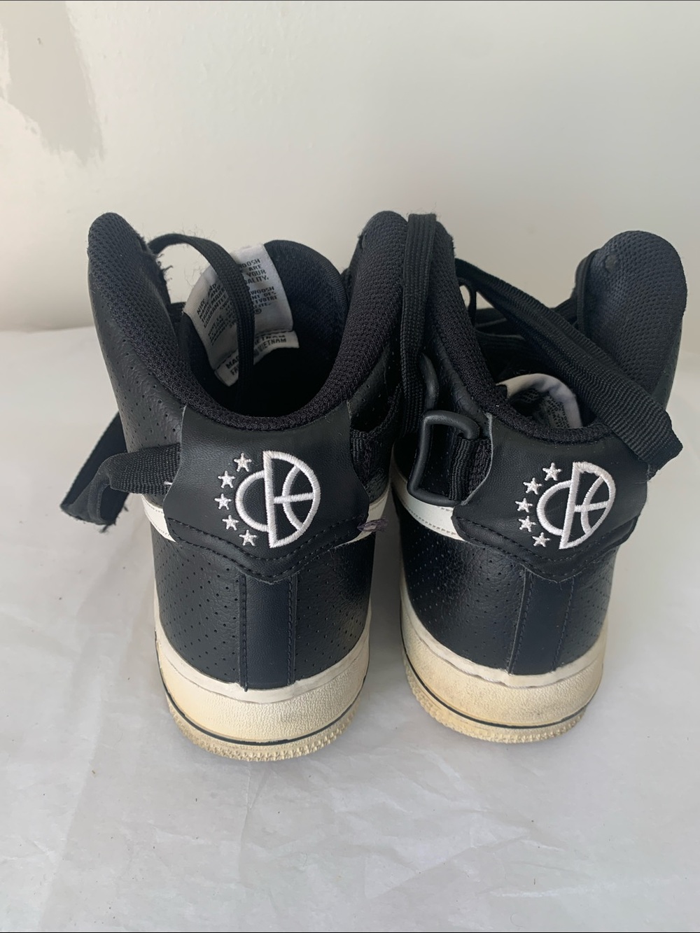 Nike Air Force 1 Mid Youth Sneakers - Black and White - Picture 3 of 7